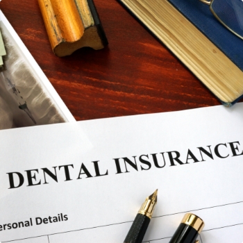 Dental insurance form on desk