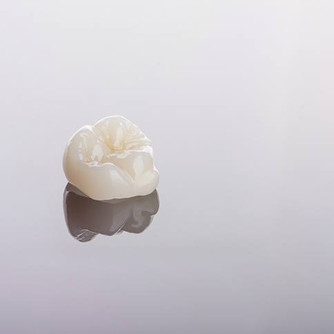 a close-up of a dental crown