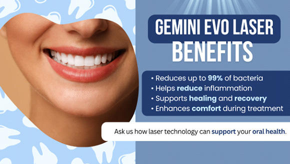 Graphic of how gemini can treat gum disease