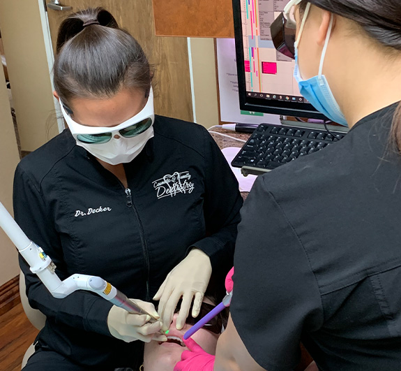 Dr. Decker With Patient