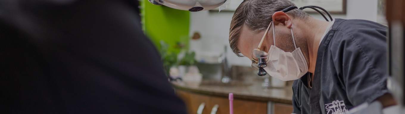 Weatherford Texas dentist Doctor Garrett Mulkey treating a dental patient