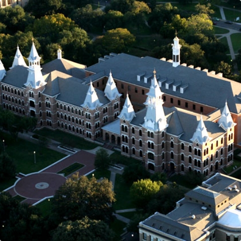Aerial view of Baylor University campus
