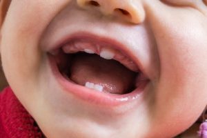 Close up of baby’s mouth