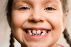 little girl with braces